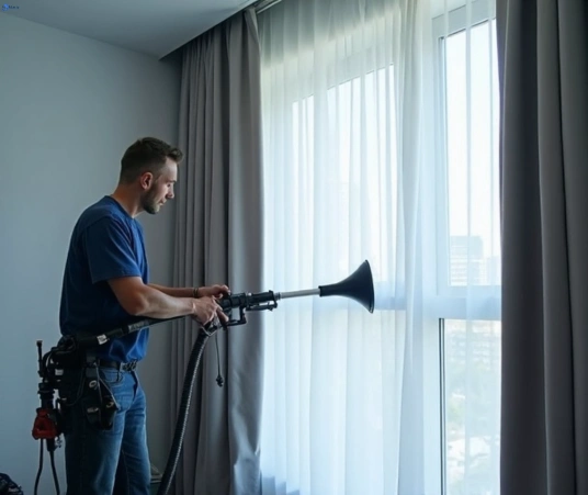Professional drapes cleaning process tools Matty Curtain Cleaning karana-downs