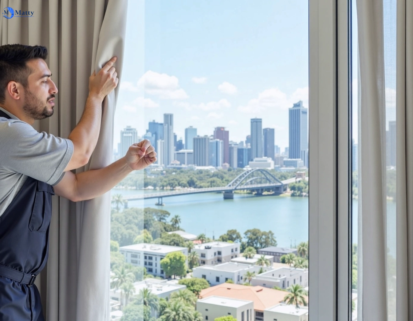 Professional curtain steam cleaning service karana-downs QLD by Matty Curtain Cleaning